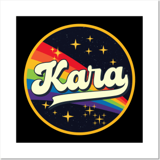 Kara // Rainbow In Space Vintage Style Posters and Art
